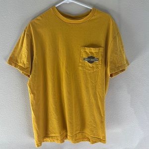 Harley Davidson t shirt SIZE S YELLOW